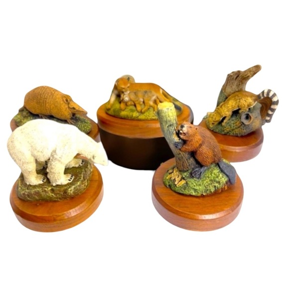The Hamilton American Wildlife Bronze Collection (5) Piece Set - Picture 1 of 7